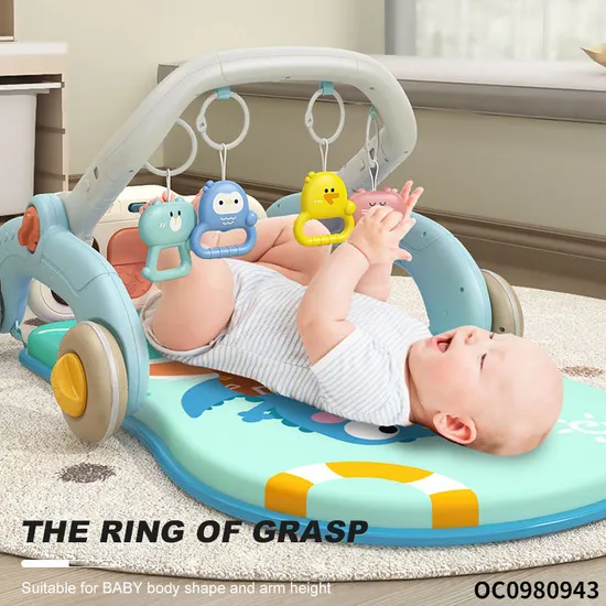 Wholesale New Model Gym Piano Playing Mat Plastic Frame Manufacture Multifunctional Funny 2-in-1kids Baby Walker