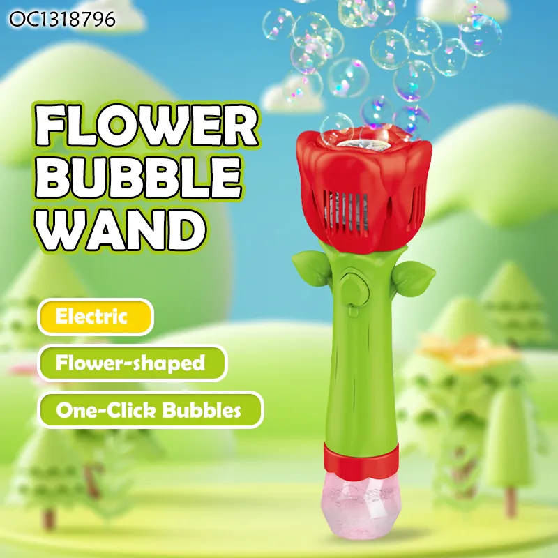Kids Summer Game Light up Customized Automatic Plastic 2026 Bubble Making Blowing Stick Machine Toys