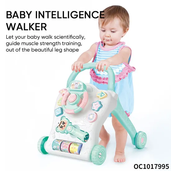 Wholesale Infant Cheap Price Plastic Musical Wheel Toy Learning Assistant Educational Baby Walker Manufacturer