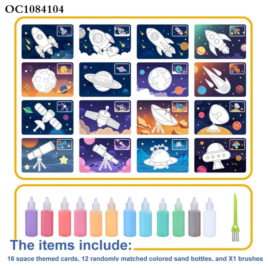 Creative Space DIY Doodle Painting Arts and Crafts Plastic Educational Materials Montessori Educational Toys