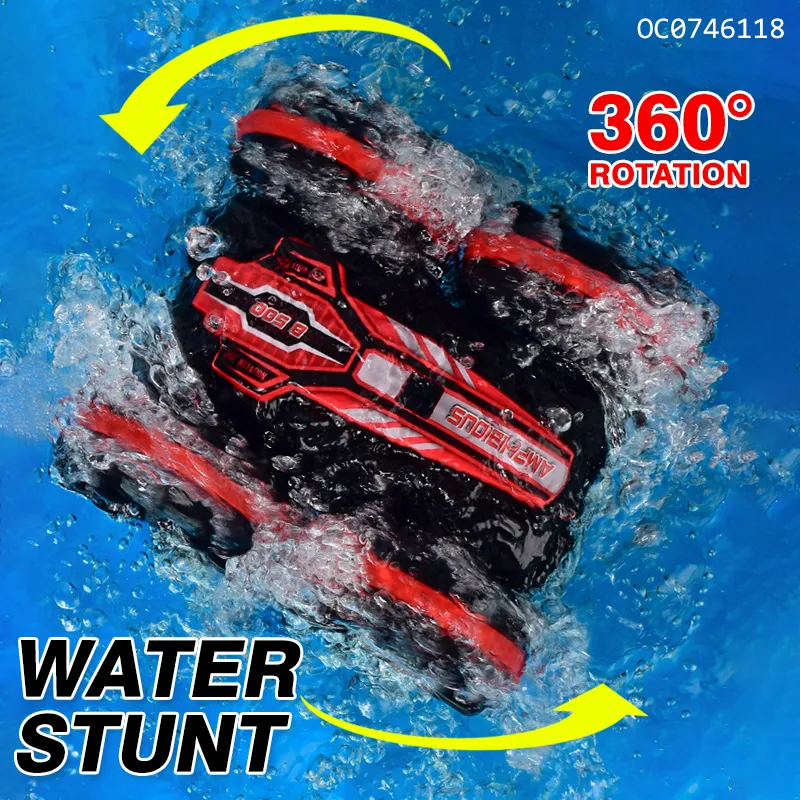 High Quality Amphibious Boys Toys Remote Control Rotating RC Stunt Car