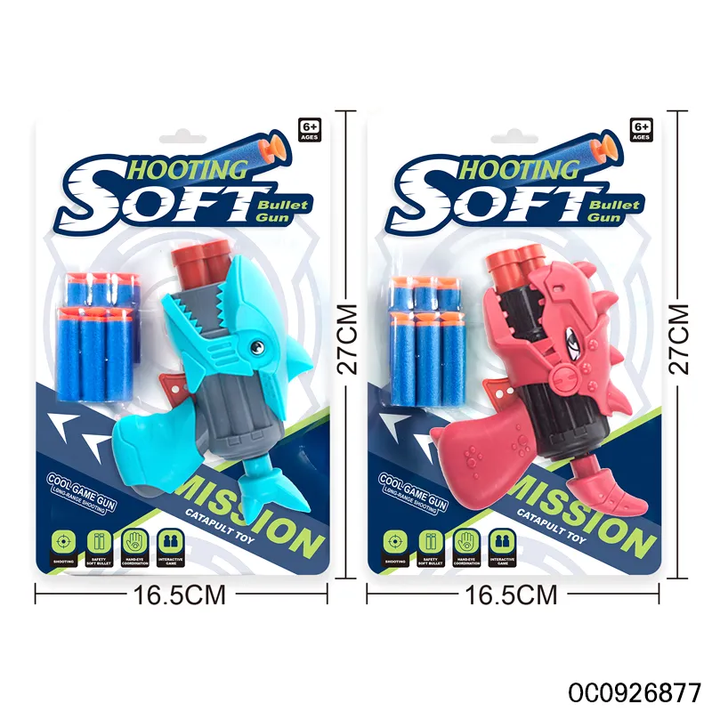 Wholesale Plastic Soft Safe Bullet Powerful Toy Shark Small Toy Gun