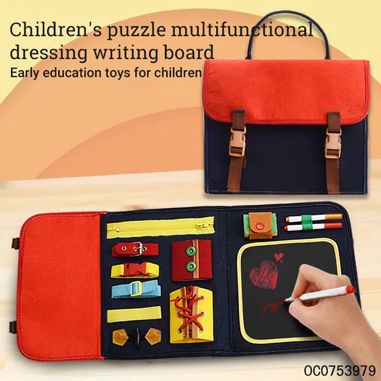 Wholesale Children 2in1 Learning Drawing Bag Kids Baby Montessori Magnetic Creative Writing Board