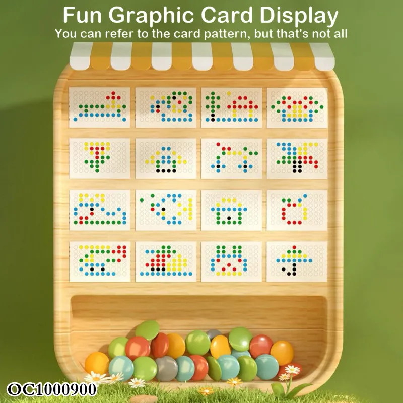 Wholesale Educational Montessori Creative Puzzle Card Montessori Colorful Magnetic Drawing Pad Doodle Board Educational Toy for Kids