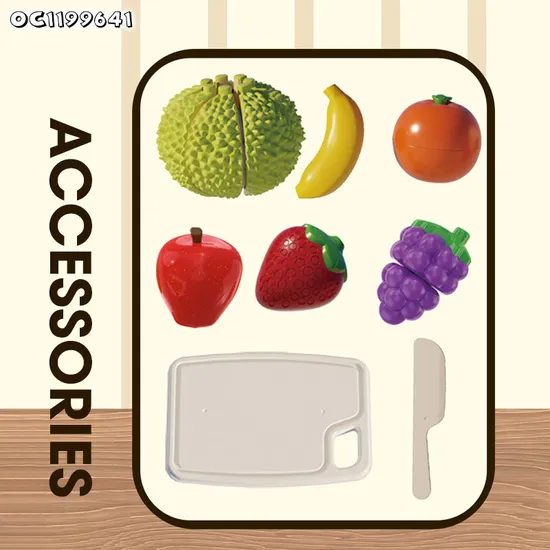 Wholesale 8 Pieces Mini Early Educational Simulated Fruit Vegetables Fruit Pretend Play Kitchen Plastic Food Cutting Toy