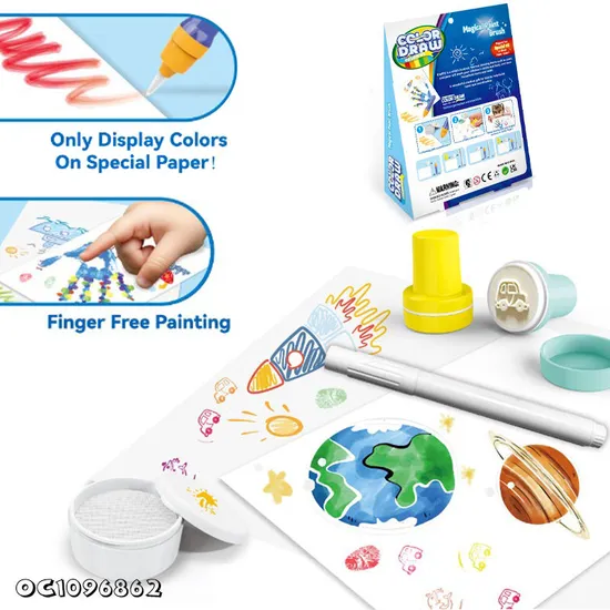 Wholesale Early Materials Magic Creative Painting Art DIY Montessori Educational Toys with Space Theme