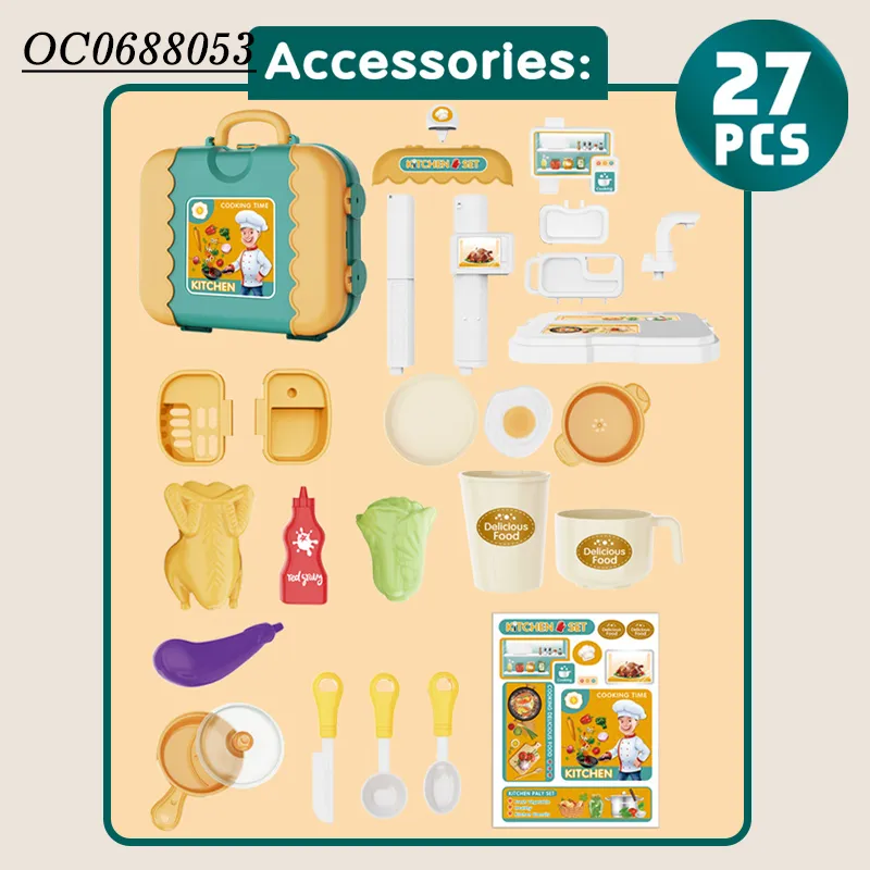 Wholesale Toys Small Pretend Play House Cooking Kitchen Plastic Children House Play Set for Kids