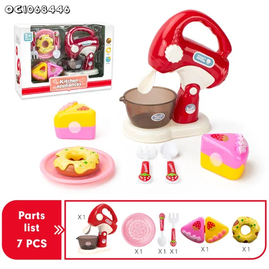 Wholesale Kitchen Kids Pretend Play Plastic Mini Kitchen Birthday Cake Toys with Knife and Fork