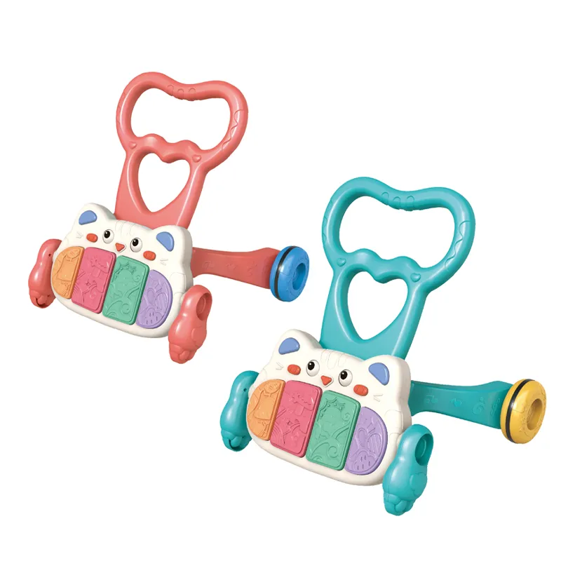 Cheap Plastic Toys Wholesale Designed Educational Standing Baby Learn to Walking Miusical Walker