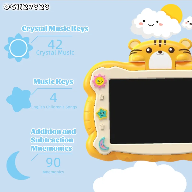 Wholesale Educational Cartoon Tiger Light up Graphic Drawing Table Doodle Graffiti Writing Drawing Tool Electronic Board Toys