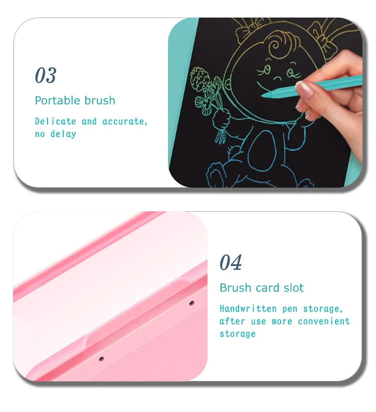 Montessori Educational Kids Light Toys Learning Magic LCD Electronic Reusable Wholesale Magnetic Writing Tablets Drawing Board