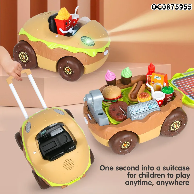 Wholesale Mini Pretend Play Cooking Set Fast Food Children's Plastic Kitchen Toys for Kids