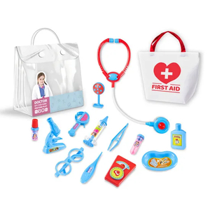 16PCS Pretend Play Bag Plastic Educational Montessori Interactive Children's Creative Doctor Toys Set for Kids