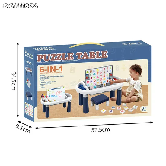 Creative Montessori Child Interactive Building Block Educational Play Drawing Table Educational Toy for Kid