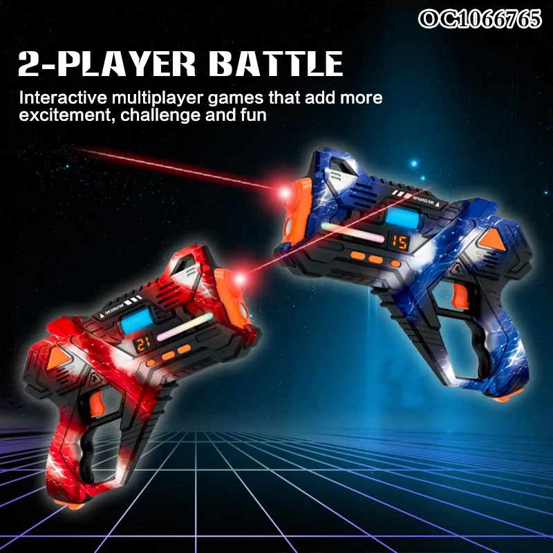 Novelty Electric Interactive Multiplayer Game Laser Shooting Gun with Gun Targets for Kids Shooting with with Vest Receiver