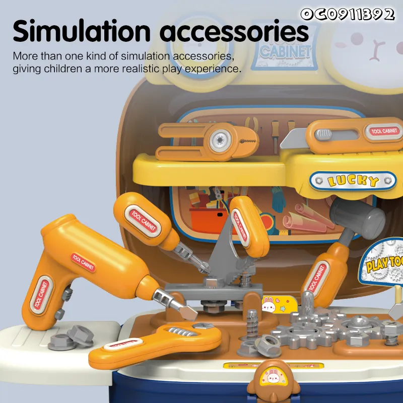 Other Role Play Indoor Play and Preschool Development Plastic Screw and Nut Set Kids Mechanictool Box Set Toy with Drill