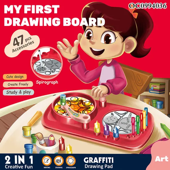 Educational Kids Art Toys Learning Magic Engineering Children's Plastic Wholesale Magnetic Writing Drawing Board