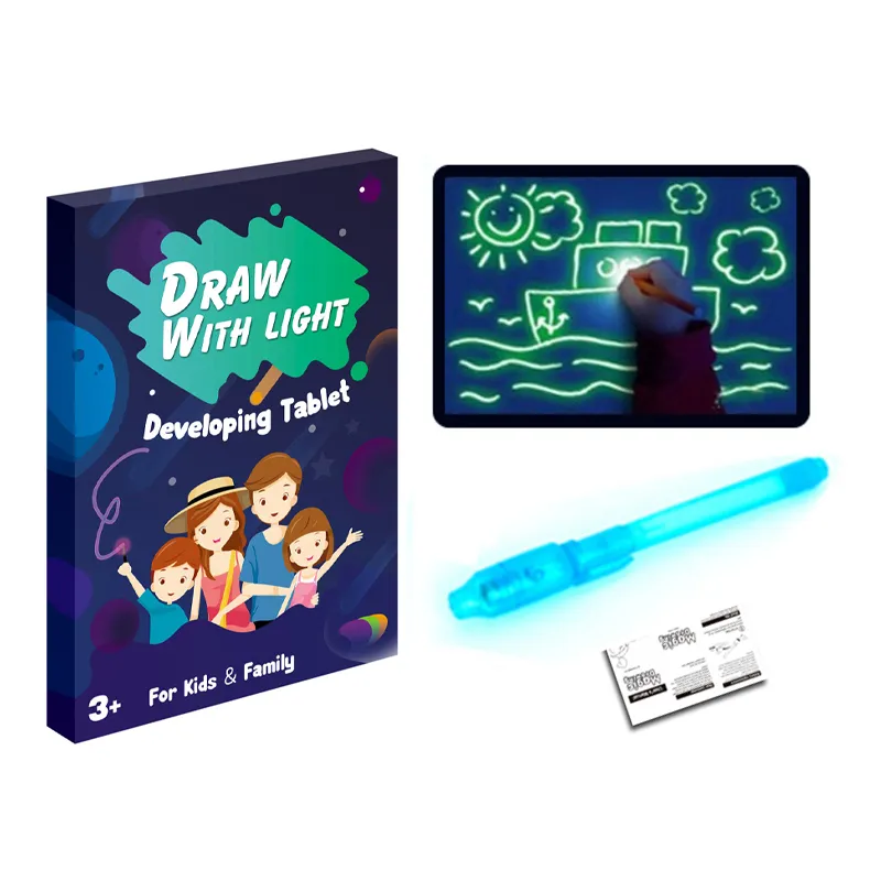 Montessori Early Childhood Education Toys Colorful Doodle Erasable LED Wholesale Magnetic Drawing Writing Board for Children