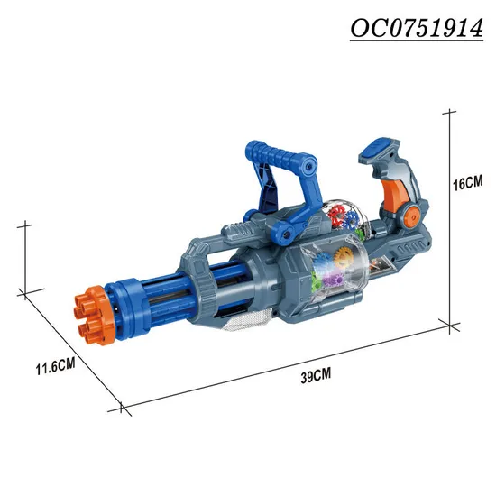Hot Selling Automatic Safety Gear Children Kids Electric Toy Gun with Light Music