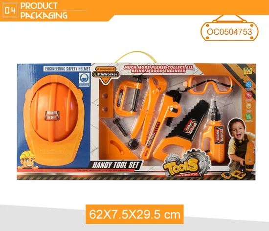 Pretend Play Engineer Tool Set Toys Helmet Kids Garden Kit Tool Hand Tool Set for Boys