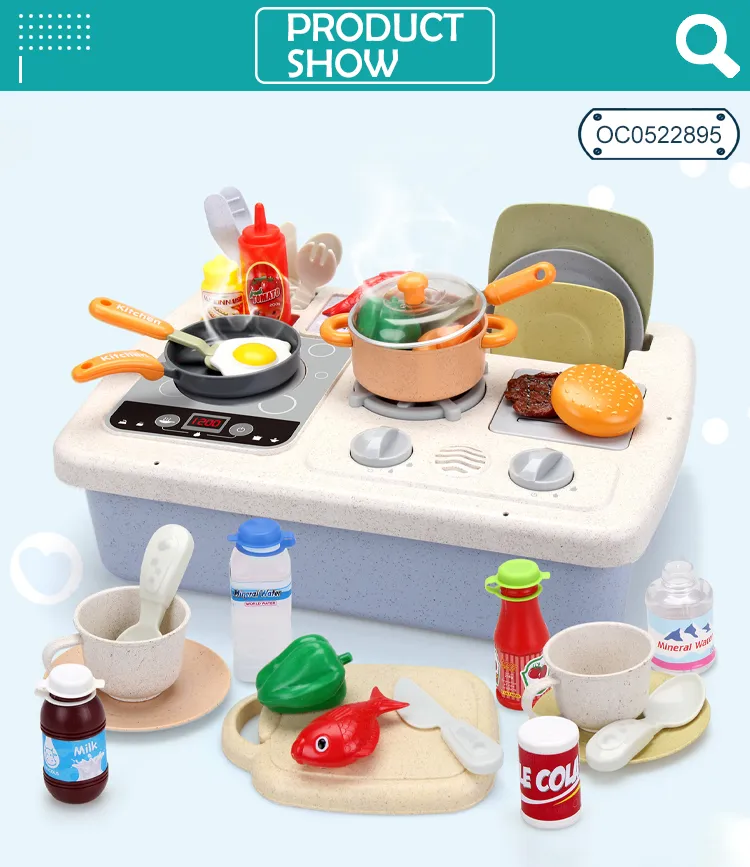 Wholesale Mini Simulation Cooking Kitchen Pretend Role Play Toys Set for Kids