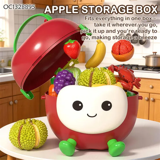 Wholesale Mini Play Interactive Play Set Kids Pretend Playhouse Funny Plastic Fruits and Vegetables Cutting Kitchen Toys
