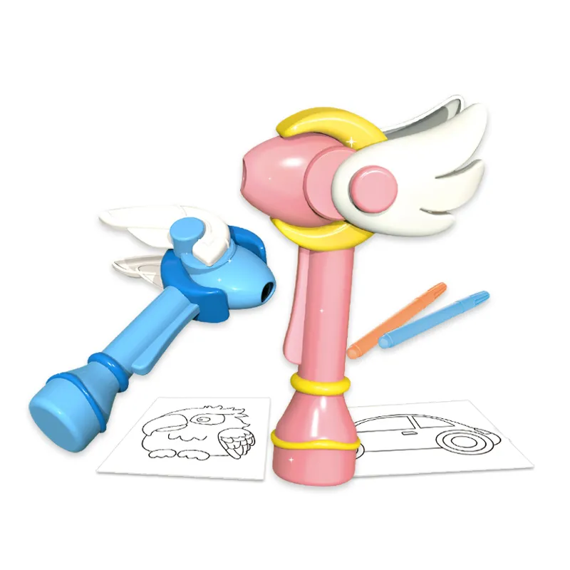 Wholesale Electric Spray Color Printing Pen Popular DIY Graffiti Drawing Tools Toys for Kids