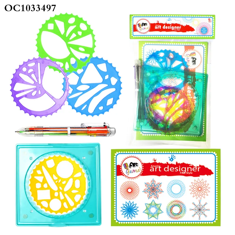Wholesale Educational Geometric Ruler Drafting DIY Art Tools Creative Dawing Toys for Students
