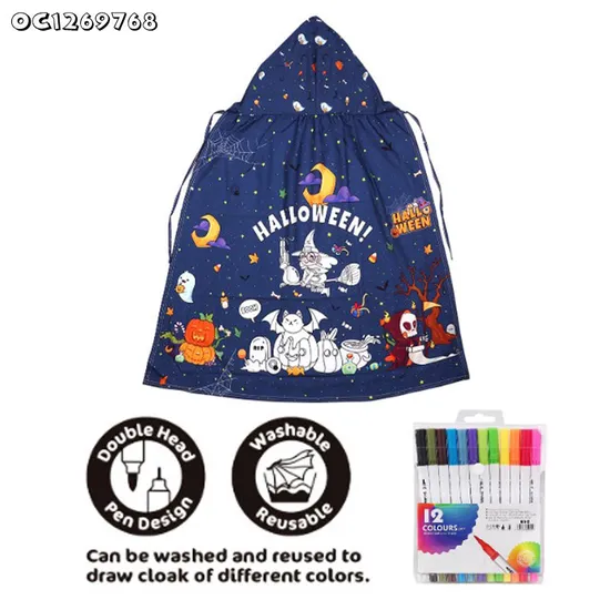 Montessori Halloween Theme Design Wholesale Painting Arts Crafts Popular DIY Coloring Education Toys for Kids