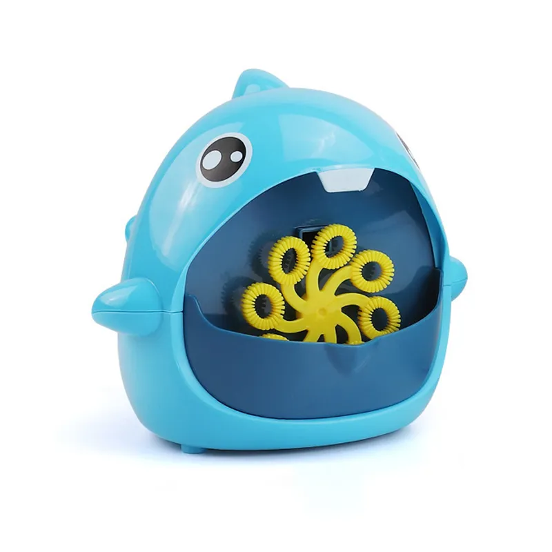 Cartoon Shark Electric Automatic Game Bubble Maker Machine for Kids