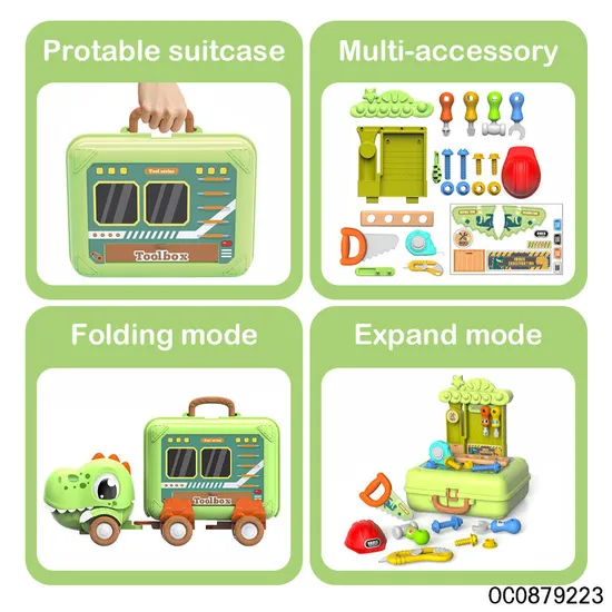 Dinosaur Truck Storage Children's Drill Machine Set Hand Tools Toys Box