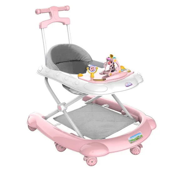 Professional Factory Price New Model Toddler Walk Learning Assistant Multifunctional Baby Walker with Foldable Plastic Wheels Sit-to-Stand and Activity Table