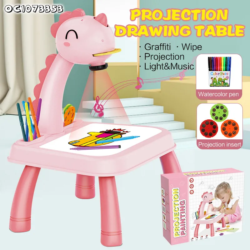 Plastic Light Giraffe Drawing Smart Electriclearning Drawing Montessori Educational Toys for Kids