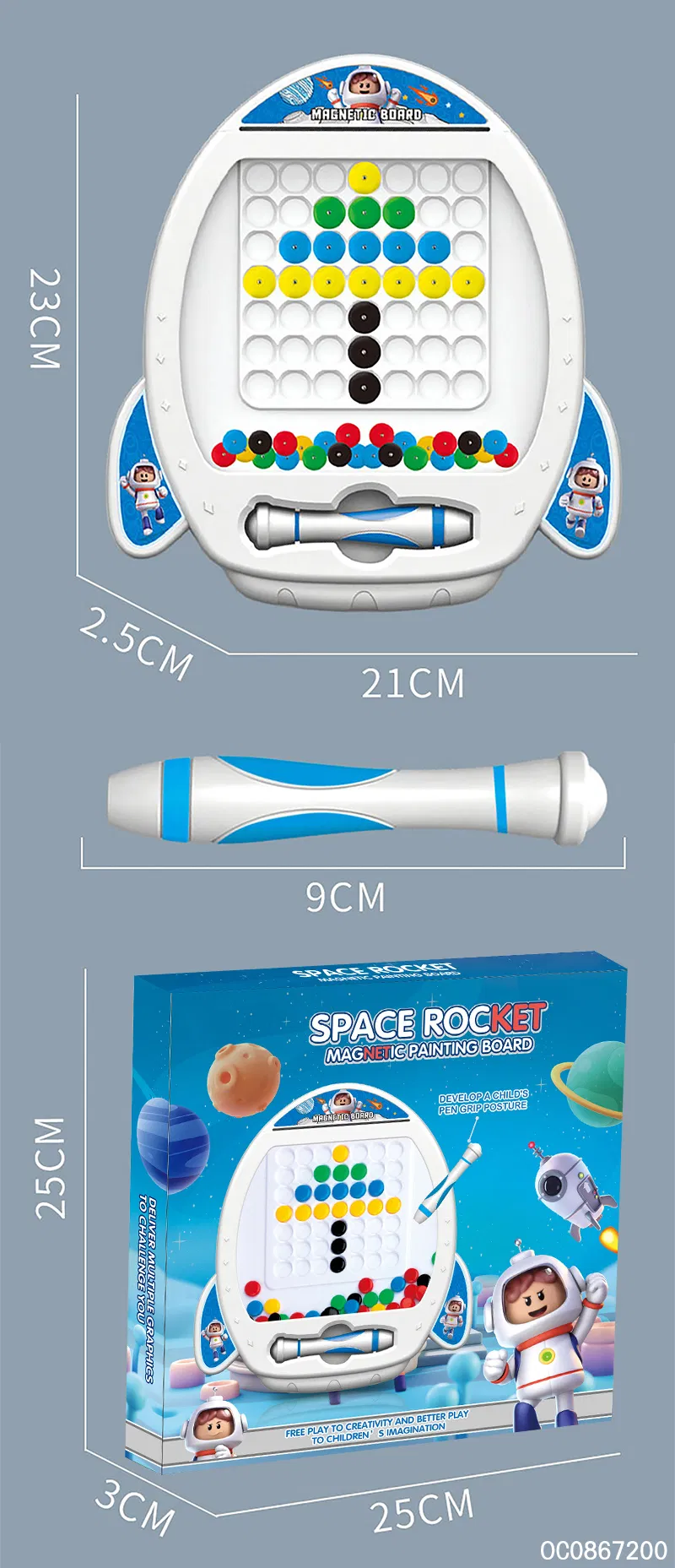 Wholesale Creative Educational Custom Montessori Magnetic Fidget Pen Drawing Painting Puzzle Board Toys for Kids