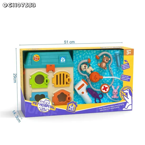 Toy Plastic Medical Tool DIY Pretend Play Educational Montessori Interactive Hospital Creative Doctor Set