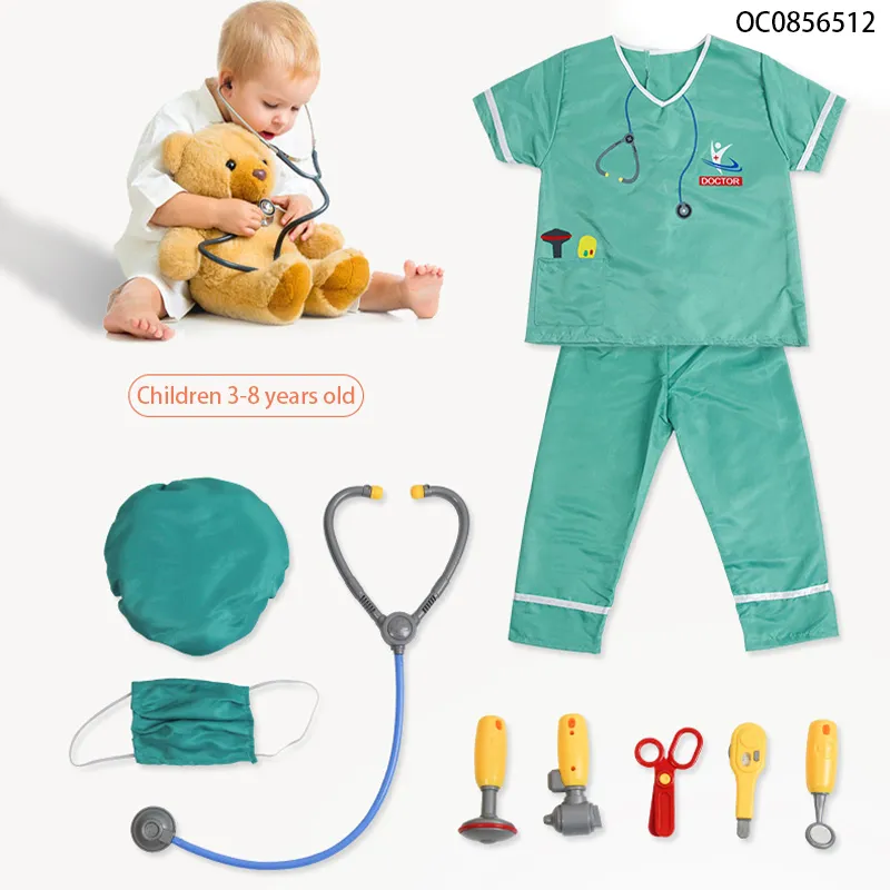 Baby Uniform Doctor and Nurse Party Costume Doctor Medical Role Play Toys for Kids
