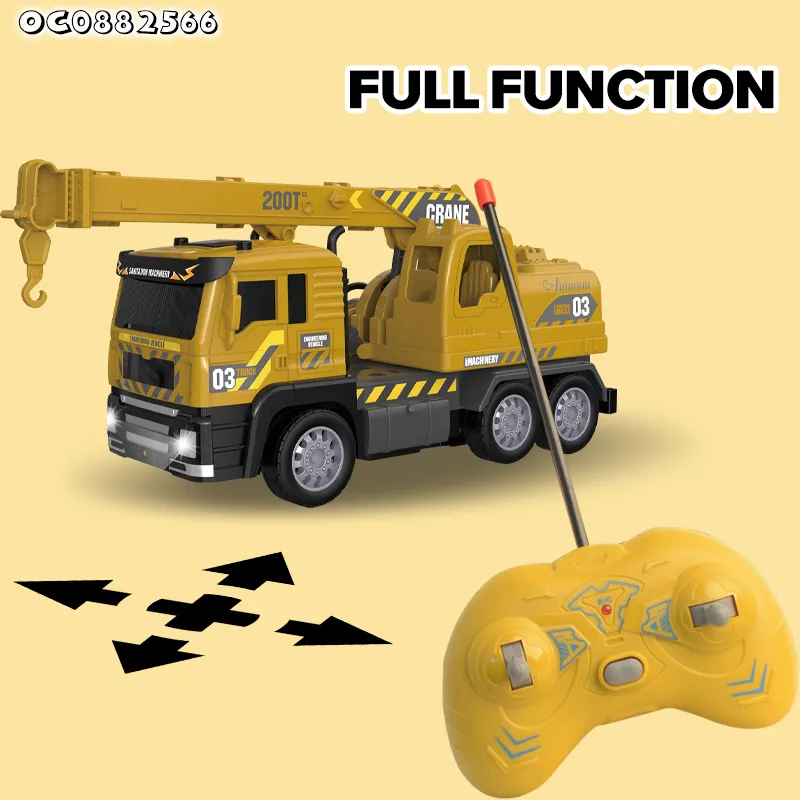 Wholesale 4 Channels Mini Engineering Model 1: 24 Remote Control Car Truck Toy with Light