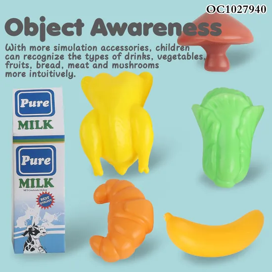 Wholesale Kids Simulation Toys Children Pretend Play Educational Mini Plastic Fruits Vegetables Toys
