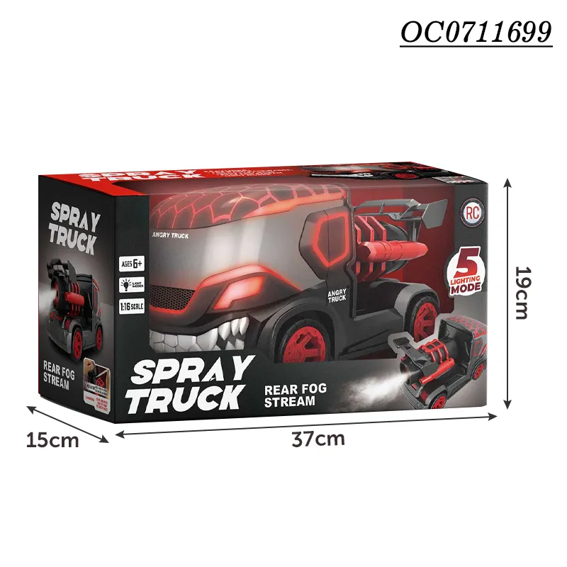 High Quality Remote Control RC Big Model Monster Car Model Truck Toy with Light Mist Spray