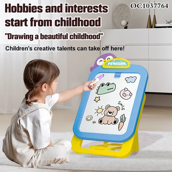 Wholesale Plastic Magnetic Writing Kids Montessori Toys and Double Sides Educational Drawing Boards