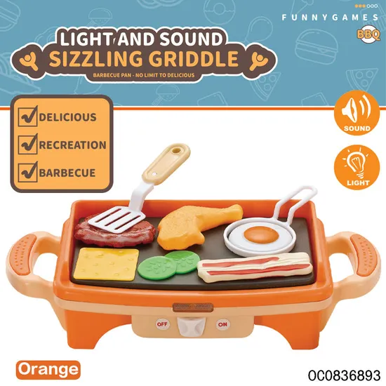 Wholesale Funny Electric Barbecue Kids Play Cooking Kitchen Pretend Toys Gift Set for Kids