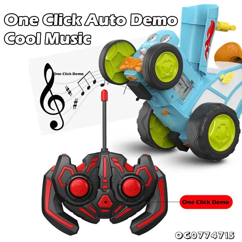Mini Flashing LED Light Stunt Wholesale Fancy Stunt RC Toy Car for Kids