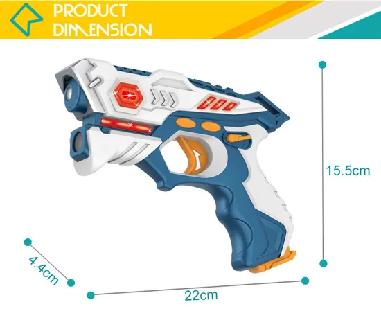 Hot Selling 2 Players Shooting Flying Saucer UFO Toy Speed Gun Toy with Laser and Light