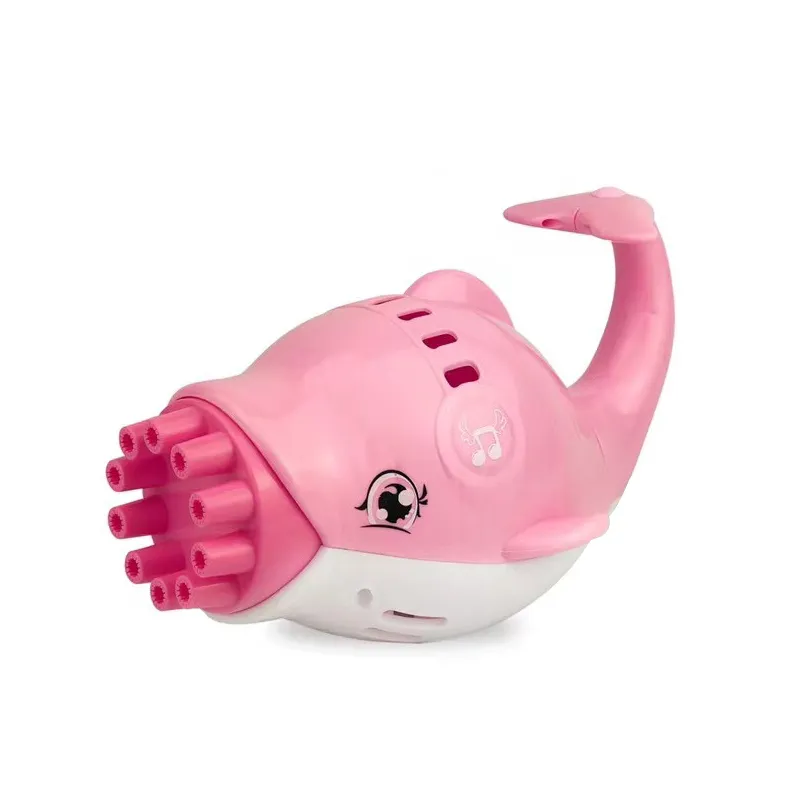 Cartoon Whale Battery Operated Gatling Gun Bubble Maker Toy for Kids