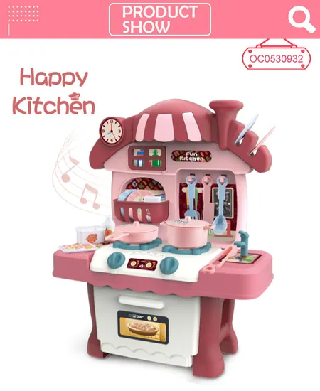 Plastic Pretend Cooking Toys Plastic Children House Play Mini Kitchen Set for Girls