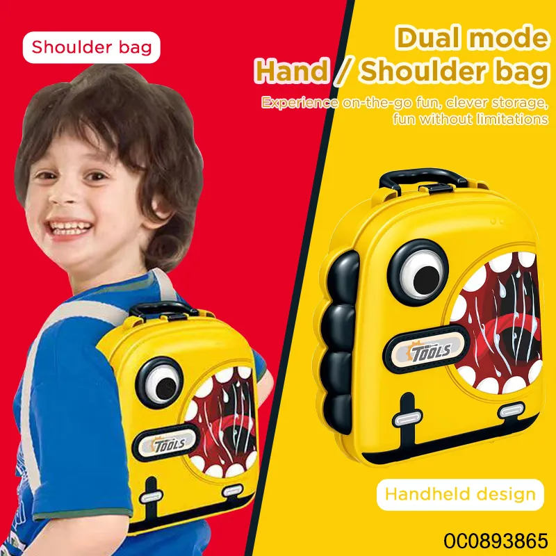 Wholesale Kids Pretend Play Repair Toy Mechanic Tool Box Set Toy for Kids with Backpack