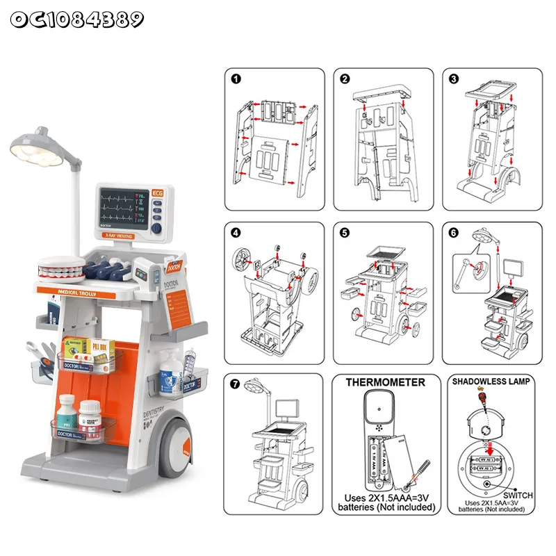 Wholesale Interactive Creative Doctor Nurse Role Play Medical Tools Kids Gift Toys Dentist Pretend Montessori Play Set