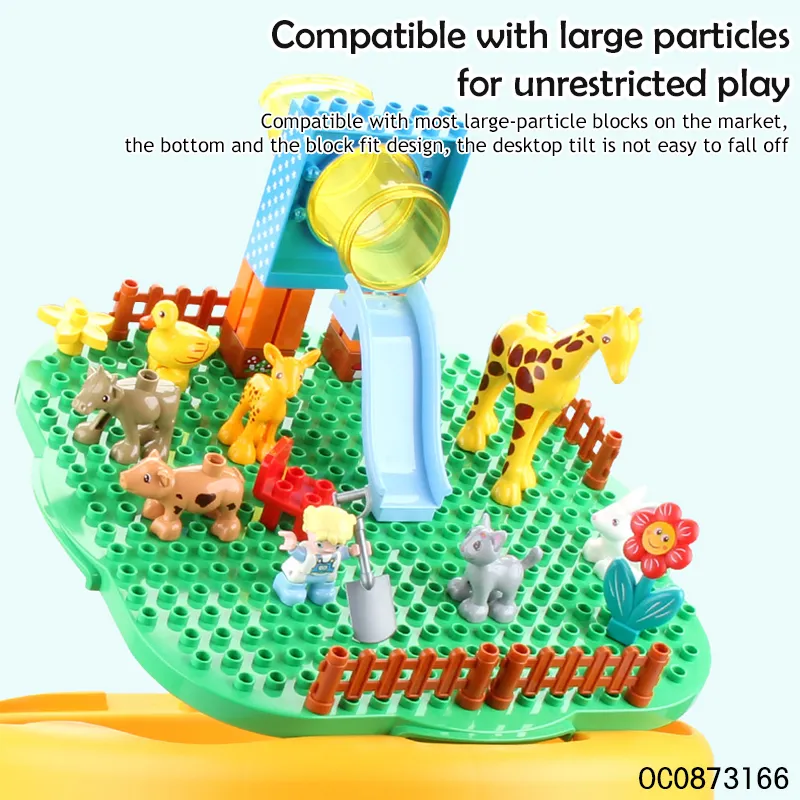 Wholesale Montessori Educational Popular DIY Baby Building Block Toys with Animals