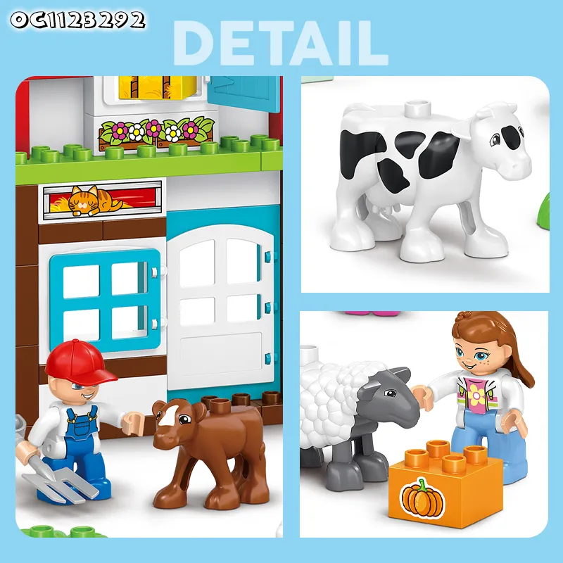 Wholesale DIY Cartoon Model Educational Animal Children's Blocks Model Building Toys Set for Kids
