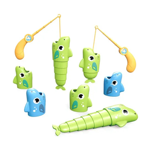 Montessori Magnetic Friendly Material Water Play Fish Catching Toys Kids Interactive Game